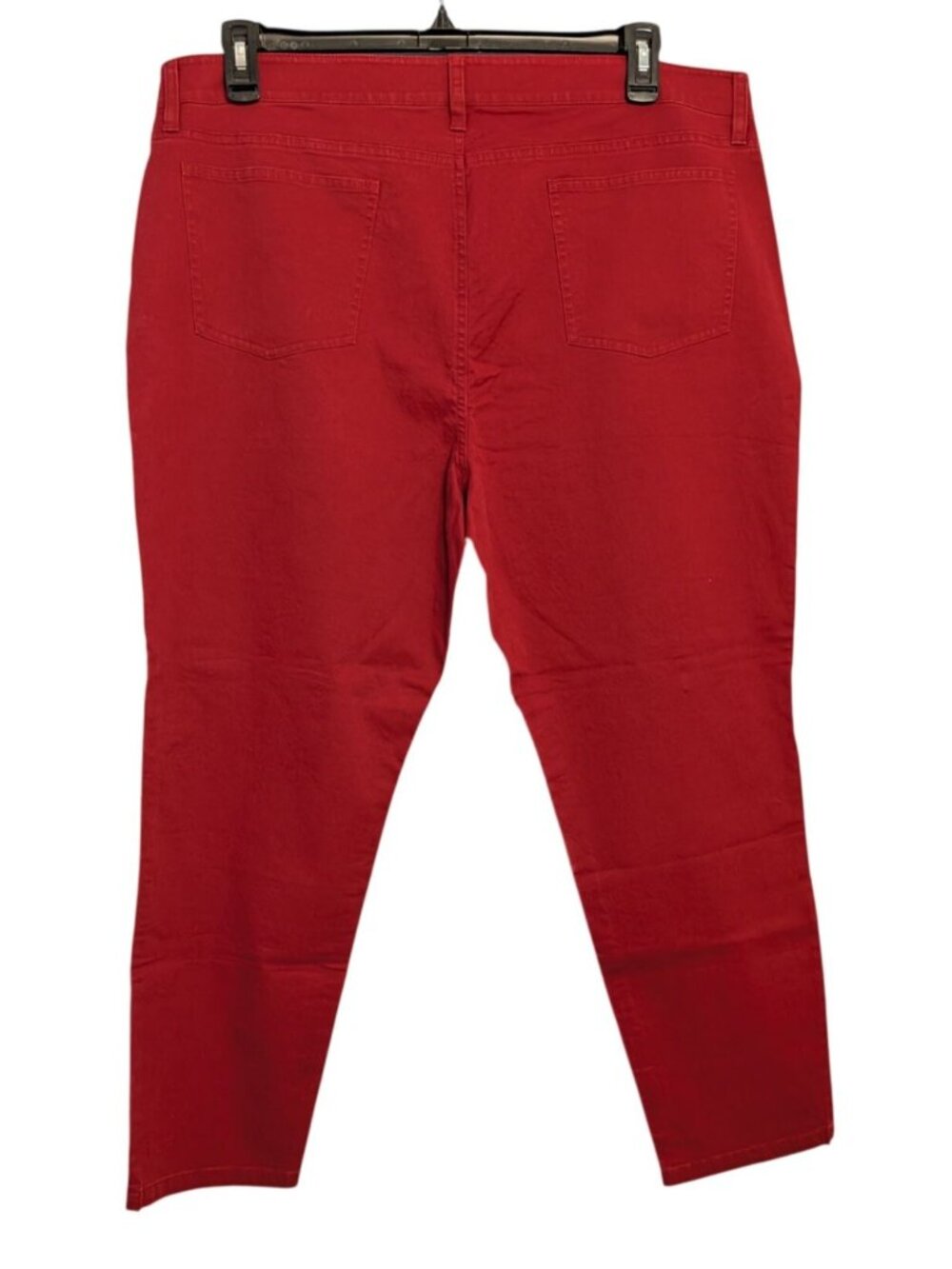 Eileen Fisher Organic Cotton Red Slim Ankle Jeans Sz 18 Eco-Friendly Stretch - Picture 11 of 15